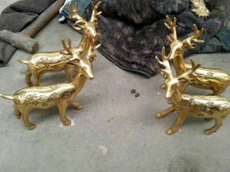 铜工艺品-铜鹿