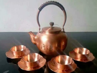 铜工艺品-铜水壶水杯